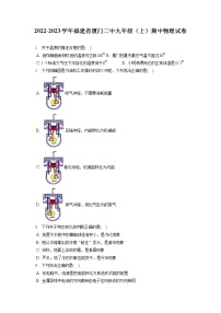 2022-2023学年福建省厦门二中九年级（上）期中物理试卷（含答案解析）