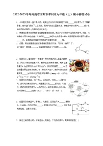 2022-2023学年河南省南阳市邓州市九年级（上）期中物理试卷（含答案解析）