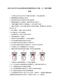 2022-2023学年山东省青岛市西海岸新区九年级（上）期中物理试卷（含答案解析）