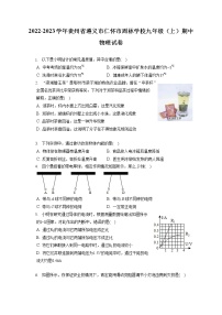 2022-2023学年贵州省遵义市仁怀市周林学校九年级（上）期中物理试卷（含答案解析）