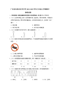 广东省东莞市东华中学2022-2023学年八年级上学期期中物理试卷(含答案)