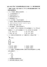 广东省河源市紫金县2022-2023学年九年级上学期期中物理试卷（含答案）