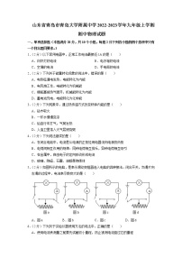 山东省青岛市青岛大学附属中学2022-2023学年九年级上学期期中物理试题 （含答案）