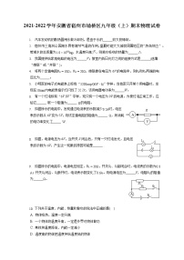 2021-2022学年安徽省宿州市埇桥区九年级（上）期末物理试卷（含答案解析）