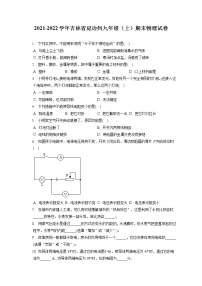 2021-2022学年吉林省延边州九年级（上）期末物理试卷（含答案解析）