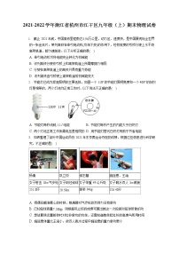 2021-2022学年浙江省杭州市江干区九年级（上）期末物理试卷（含答案解析）