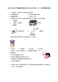 2021-2022学年湖南省株洲市天元区九年级(上)期末物理试卷(含详细答案解析)