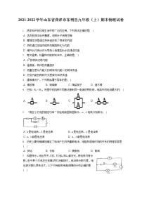 2021-2022学年山东省菏泽市东明县九年级（上）期末物理试卷（含详细答案解析）