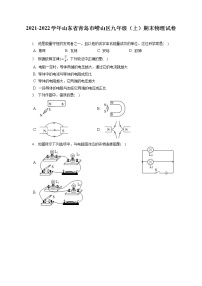 2021-2022学年山东省青岛市崂山区九年级（上）期末物理试卷（含详细答案解析）