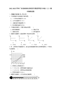 广东省深圳市光明区外国语学校2022-2023学年八年级上学期期中物理试卷（含答案）