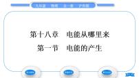 沪科版九年级全册第十八章 电能从哪里来第一节 电能的产生习题ppt课件