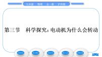 沪科版九年级全册第三节 科学探究：电动机为什么会转动习题ppt课件