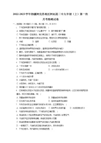 新疆阿克苏地区阿瓦提县第二中学2022-2023学年九年级上学期第一次月考物理试卷(含答案)