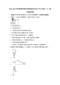 陕西省西安市西咸新区沣东新城第六中学2022-2023学年九年级上学期期中物理试卷(含答案)