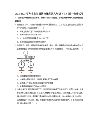 山东省淄博市张店区2022-2023学年九年级上学期期中考试物理试题（含答案）