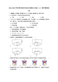 四川省泸州市龙马潭区2022-2023学年九年级上学期期中物理试卷（含答案）