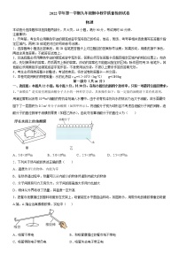 广东广雅中学花都校区2022-2023学年九年级上学期期中考试物理试题(含答案)