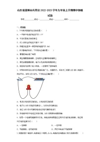 山东省淄博市高青县2022-2023学年九年级上学期期中物理试题(含答案)