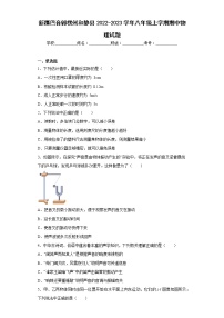 新疆巴音郭楞州和静县2022-2023学年八年级上学期期中物理试题(含答案)