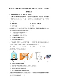 四川省遂宁市射洪县太和中学2022-2023学年八年级上学期期中物理试卷(含答案)