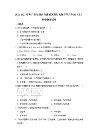 广东省惠阳高级中学2022-2023学年八年级上学期期中考试物理试卷(含答案)