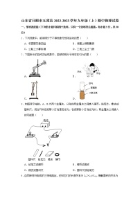 山东省日照市五莲县2022-2023学年九年级上学期期中考试物理试题(含答案)