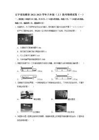辽宁省抚顺市2022-2023学年八年级上学期段考物理试卷（一） (含答案)