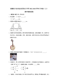 安徽省六安市轻工中学2022-2023学年八年级上学期期中物理试卷(含答案)