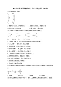 2023届中考物理高频考点： 考点7 透镜成像（A卷）