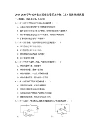 云南省玉溪市红塔区2019-2020学年九年级上学期期末物理试题