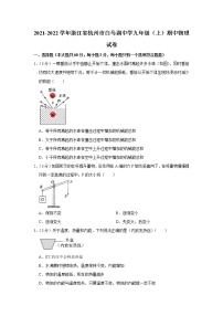 浙江省杭州市白马湖中学2021-2022学年九年级上学期期中物理试题