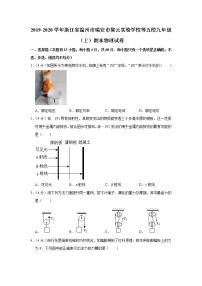 浙江省温州市瑞安市集云实验学校等五校2019-2020学年九年级上学期期末物理试题