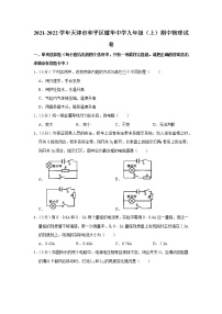 天津市和平区耀华中学2021-2022学年九年级上学期期中物理试题