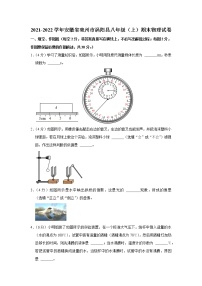 安徽省亳州市涡阳县2021-2022学年八年级上学期期末物理试题