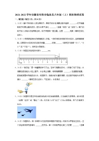 安徽省阜阳市临泉县2021-2022学年八年级上学期期末物理试题