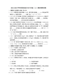 河南省新乡市2022-2023学年八年级上学期期末物理试卷