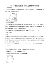 2022年中考物理真题汇编：光现象实验专题附解析