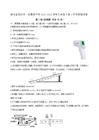 湖北省武汉市一初慧泉中学2021-2022学年九年级下册3月考物理试卷