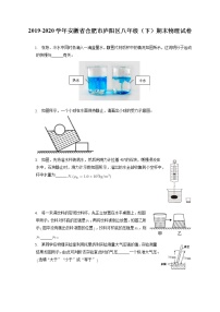 安徽省合肥市庐阳区2019-2020学年八年级下学期期末物理试题