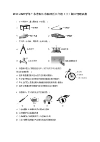 广东省阳江市阳西区2019-2020学年八年级下学期期末物理试题