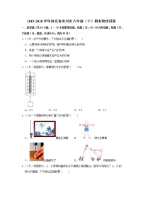 河北省沧州市2019-2020学年八年级下学期期末物理试题