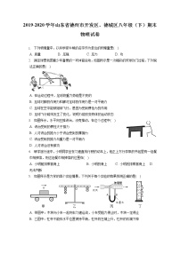 山东省德州市开发区、德城区2019-2020学年八年级下学期期末物理试题