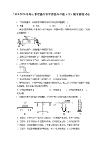 山东省德州市平原县2019-2020学年八年级下学期期末物理试题