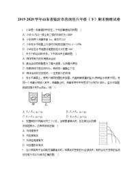 山东省临沂市莒南县2019-2020学年八年级下学期期末物理试题