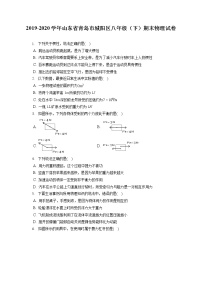 山东省青岛市城阳区2019-2020学年八年级下学期期末物理试题