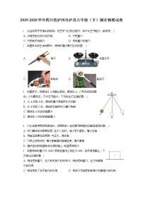 四川省泸州市泸县2019-2020学年八年级下学期期末物理试题