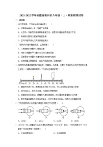 安徽省亳州市2021-2022学年八年级上学期期末物理试题