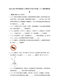 河南省三门峡市义马市2021-2022学年八年级上学期期末物理试题