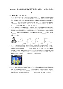 河南省驻马店市正阳县2021-2022学年八年级上学期期末物理试题