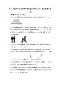 山东省济宁市高新区2021-2022学年八年级上学期期末物理试题（A卷）